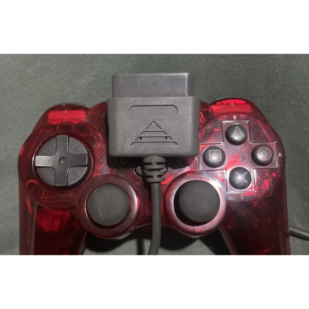High Frequency Red PlayStation 1 PlayStation 2 Dual Force Controller See Through